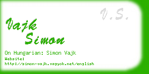 vajk simon business card